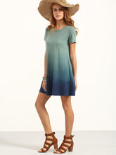 Vestido estilo camiseta ombré